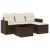 Set canapele de grădină cu perne, 5 piese, maro, poliratan GartenMobel Dekor