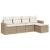 Set canapele de grădină cu perne, 5 piese, bej, poliratan GartenMobel Dekor