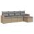 Set canapele de grădină cu perne, 5 piese, bej, poliratan GartenMobel Dekor
