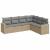 Set canapele de grădină cu perne, 6 piese, bej, poliratan GartenMobel Dekor