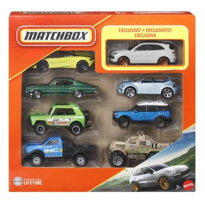 Set 8 mașinuțe metalice Matchbox Porsche Cayenne exclusiv, scara 1:64