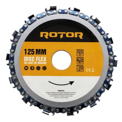 Disc flex cu lanț de drujbă pentru lemn 125 mm, Rotor