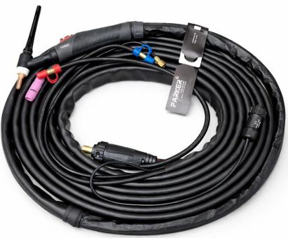 Pistolet TIG WP18 racit cu apa, 8 m, cu comanda pe maner, Parker