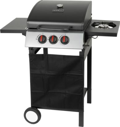 Grătar pe gaz Strend Pro Valencia BBQ cu 2+1 arzătoare și termometru