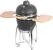Grătar ceramic Kamado Egg 21 inch, Ø 46,7 cm, negru, cu suport și roți