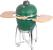 Grătar ceramic Kamado Egg 21 inch, 46,7 cm, verde, cu suport și roți