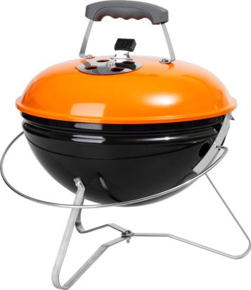 Gratar portabil pe carbuni cu capac pentru gradina si picnic