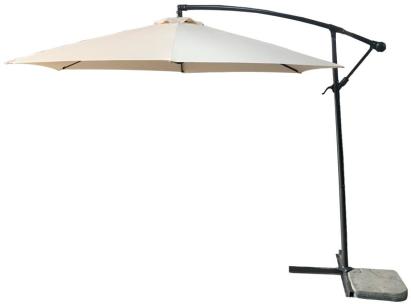 Umbrela de gradina DEMI 300 cm bej, cu brat lateral si structura din otel