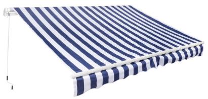 Marchiză retractabilă COVENTINA 2x3 m, albastru-alb, 280 g/mp