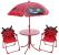 Set de grădină pentru copii cu umbrelă buburuză, masă și 2 scaune