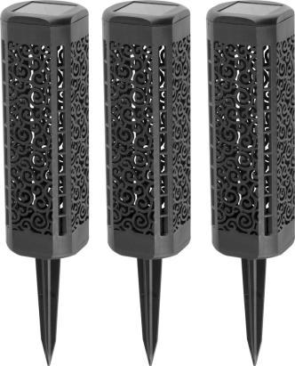 Set 3 lămpi solare de grădină Strend Pro Kang, LED, 31 cm, lumină caldă