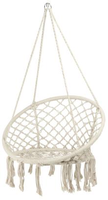 Scaun suspendat Logan pentru gradina, din bumbac, bej, 100 kg