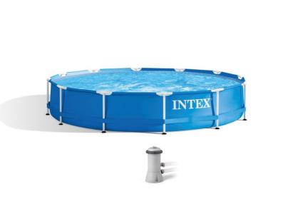 Piscină supraterană Intex Metal Frame 366x76 cm cu filtru cu cartuș