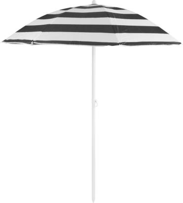 Umbrelă de plajă DALIA 180 cm, inclinabilă, alb-negru