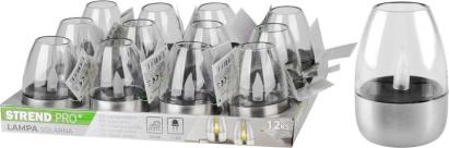 Lampă solară LED de grădină Strend Pro Garden, inox, 6x8,5 cm
