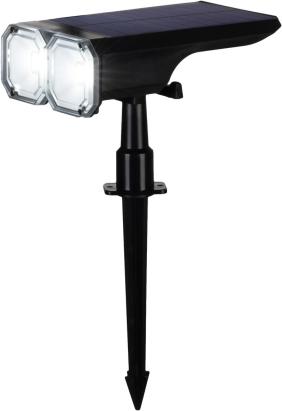 Lampa solara LED exterior 2 in 1 pentru perete sau sol, 16x10x27 cm