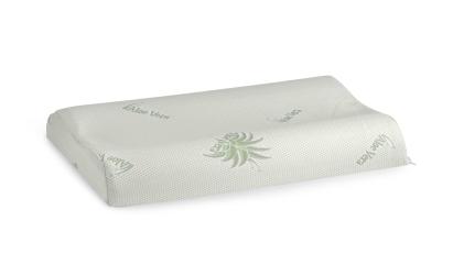 Perna ergonomica din memory foam Aloe Vera Somnart, 42x72x12 cm