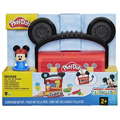 Set Play-Doh Disney Jr Mickey Mouse Garaj Portabil cu Plastilina