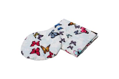 Set păturică și pernuță ergonomic pentru bebeluși SomnArt, fluturaș bleu