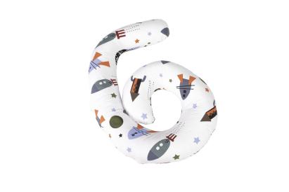 Pernă de corp pentru dormit lateral, formă C, 290x60 cm, Rachete