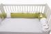 Protecție laterală pentru pătuț Dragon verde, din bumbac, 25x180 cm