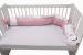 Protecție laterală pentru pătuț Dragon roz, 25x180 cm, bumbac