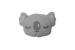 Set paturica brodata 100x110 cm si perna bebe Koala, gri/alb