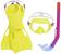 Set snorkeling Bestway Crusader Essential cu ochelari, tub si labe
