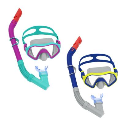 Masca de snorkeling Bestway Crusader cu snorkel, mix culori