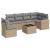 Set canapele de grădină, 7 piese, cu perne, bej, poliratan GartenMobel Dekor