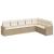 Set canapele de grădină, 7 piese, cu perne, bej, poliratan GartenMobel Dekor