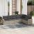 Set canapele de grădină cu perne, 7piese gri deschis poliratan GartenMobel Dekor