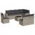 Set canapele de grădină cu perne, 9 piese gri deschis poliratan GartenMobel Dekor