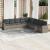 Set canapele de grădină, 9 piese, cu perne, gri, poliratan GartenMobel Dekor