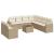 Set canapele de grădină cu perne, 10 piese, bej, poliratan GartenMobel Dekor