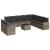 Set canapele de grădină cu perne, 11 piese, gri, poliratan GartenMobel Dekor