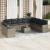 Set canapele de grădină cu perne, 11 piese, gri, poliratan GartenMobel Dekor