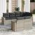 Set canapele de grădină cu perne, 7piese gri deschis poliratan GartenMobel Dekor