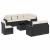 Set mobilier de grădină cu perne, 9 piese, negru, poliratan GartenMobel Dekor