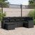 Set mobilier de grădină cu perne, 6 piese, negru, poliratan GartenMobel Dekor