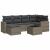 Set canapele de grădină, 7 piese, cu perne, gri, poliratan GartenMobel Dekor