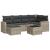 Set canapele de grădină cu perne, 7piese gri deschis poliratan GartenMobel Dekor