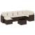 Set canapele de grădină cu perne, 8 piese, maro, poliratan GartenMobel Dekor