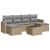 Set canapele de grădină, 7 piese, cu perne, bej, poliratan GartenMobel Dekor