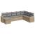 Set canapele de grădină, 8 piese, cu perne, bej, poliratan GartenMobel Dekor