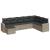 Set mobilier de grădină cu perne, 8 piese gri deschis poliratan GartenMobel Dekor
