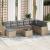 Set canapele de grădină, 9 piese, cu perne, bej, poliratan GartenMobel Dekor