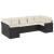 Set canapele de grădină cu perne, 7 piese, negru, poliratan GartenMobel Dekor