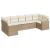 Set canapele de grădină, 7 piese, cu perne, bej, poliratan GartenMobel Dekor