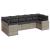 Set canapele de grădină cu perne, 7piese gri deschis poliratan GartenMobel Dekor